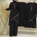 Spring And Autumn Muslim Two-Piece O-Neck Long Sleeve Shirt Wide-Leg Pants Suit Casual Women's Set_ecoleips.com