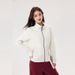 Aria Basics Women's Top, Sof And Hollow Lenzing Modal, New Auumn/Winer Syle, Wais-Cinching, Shor, Turn-Down Collar, Zipper_ecoleips.com
