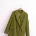 Double-breasted Army Green Long Coat Woolen Coat Women's Loose And Versatile Modern Fashionable Atmosphere Autumn And Winter New_ecoleips.com