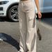 Women's High-Waisted Slimming Straight Leg Pants Casual Autumn Cargo Long Trousers With Pockets Street Style Inspired_ecoleips.com