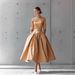 Women's Fashionable Casual Elegant A-Line Dress European American Style Three Quarter Sleeve Solid Color Personalized Design_ecoleips.com