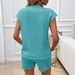 DiYun European And American Vacation Casual Style Round Neck Tight Pants Short Sleeve Suit Women's Clothing_ecoleips.com