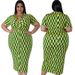 Women's Clothing Plus Size Women's Button Down Cardigan Plaid Short Sleeved Long Dress Style Collar For Formal & Casual For Women_ecoleips.com