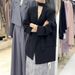 Black Women's Blazer 2026 Spring Fashion New Versatile High-end V-neck Loose Slimming Ribbon Elegant Coat_ecoleips.com