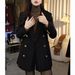 Black Double-breasted Quilted Thickened Blazer For Women, New Autumn Winter Style, Elegant And Slimming, Versatile Small_ecoleips.com