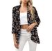 Women's Printed Knit Cardigan Lightweight Boho Chic Floral Solid Color 3/4 Sleeve Cover-Up Spring Summer Layering Essential_ecoleips.com
