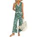 Spring/Summer Bohemian-Style Printed Lace Cardigan Jacket With Long Pants Set For Women_ecoleips.com