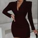 2025 New European And American Fashion Women's Long-Sleeve Slim-Fit Suit Collar Bodycon For Cross-Border One-Step_ecoleips.com
