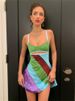 Y2K Women Suspender A-line Dress Summer Sleeveless Contrast Color U-neck Cutout Short Bodycon Dress Harajuku Sundress 2022 New_ecoleips.com