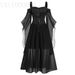2023 Halloween Witch Strapless Long Dress With Wide Hem, 5 Colors, 8 Sizes, Large Stock Available_ecoleips.com