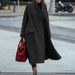 Women Casual Long Solid Color Thick Warm Wool Blended Dress Coat Winter Outwear Overcoat For Daily Wear_ecoleips.com