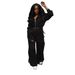 Women's Clothing Casual Commuter Hooded Zipper Sweatshirt Two Piece Set Wide Leg Hole Personality For Formal & Casual_ecoleips.com