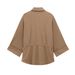 K New Women's Fashion Casual Hanging Long Sleeved Shirt With Collar And Pants Set_ecoleips.com