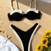 Women's High-Waisted Bikini Swimsuit New Style Spliced Two-Piece Design Sexy Beachwear_ecoleips.com