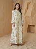 Modest Abaya Dress/Muslim Dress Women Elegant Embroidered Dress - Modest Muslim Long Sleeve Maxi Robe - Dubai Style Islamic Clothing (Blue, Yellow)_ecoleips.com