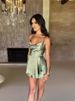 2024 Summer New Sexy Slim Fit And Slim Off Back Solid Color Suspended Dress And Pants_ecoleips.com