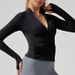 Women's Slim Fit Fleece Lined Fitness Jacket Long Sleeve Yoga Top For Autumn Pilates Training Sports Cardigan_ecoleips.com
