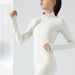K Yoga Clothes Long Sleeved Warm And Velvet Jacket Zipper Sweater Fitness Stand Collar Tight Sports Running Women_ecoleips.com