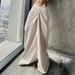 Women's Wide Leg Pants Twisted Pleated Waistband Drape Straight Leg Trousers Solid Color Niche Street Style_ecoleips.com