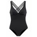 Women's Clothing Solid Color One Piece Multi String Cross Backless Swimsuit Leopard Print_ecoleips.com