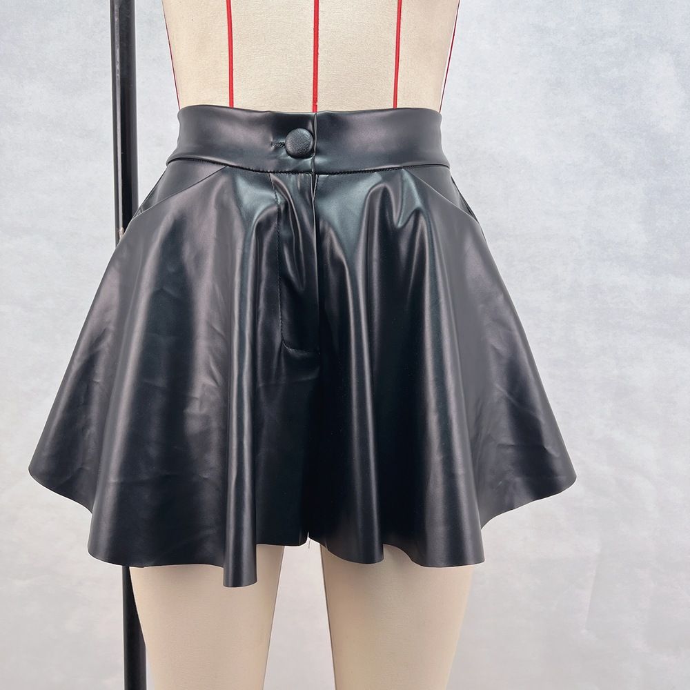 High Waist PU Leather Shorts For Women - Slim Fit Fashion Hot Pants For Autumn & Winter_ecoleips.com