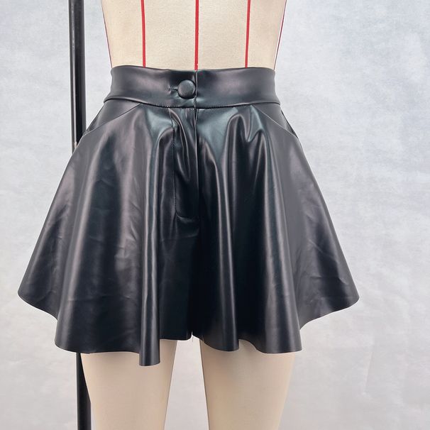 High Waist PU Leather Shorts For Women - Slim Fit Fashion Hot Pants For Autumn & Winter_ecoleips.com