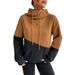 Voya Women's Street Loose Fleece Hoodie With Contrasting Color Design, Hooded Hoodie, Long Sleeved Top_ecoleips.com