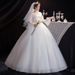 Women's Wedding Dress Super Fairy Like And Dreamy French Style Plus Size V Neck Spring Summer Wedding Gown_ecoleips.com