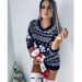 2020 Autumn And Winter New Sweater Women's All-Match Christmas Theme Knitted Long-Sleeved Dress_ecoleips.com
