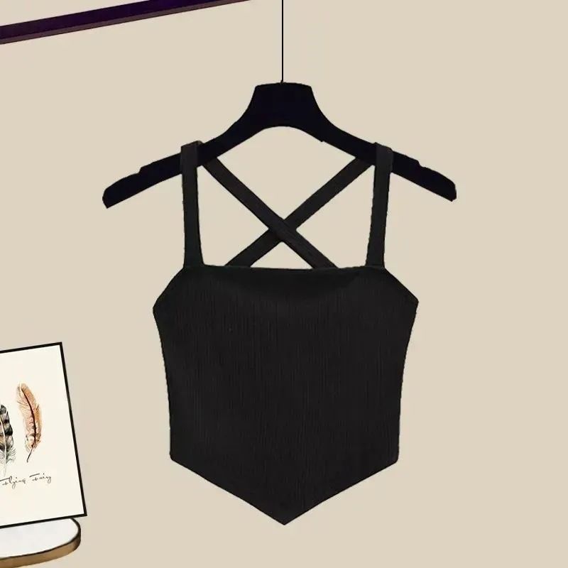 Women's Clothing New Fashion Retro Suspender Shirt Versatile Wide Leg Pants Three Piece Suit_ecoleips.com