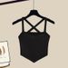 Women's Clothing New Fashion Retro Suspender Shirt Versatile Wide Leg Pants Three Piece Suit_ecoleips.com