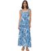 European And American Cross-Border Trade Beach New High-End Hot Girl Printed Long Strap Dress Summer_ecoleips.com