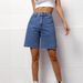 Women's High Waist Loose Fit Washed Denim Shorts – Trendy Distressed Casual Shorts With Stretch Comfort_ecoleips.com