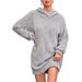 Women’s Oversized Hooded Sweatshirt – Long Sleeve Solid Color Casual Pullover (5 Colors, S-XXL)_ecoleips.com