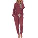 2026 Cross-Border European And American New Style Two-Piece Women's Casual Pocket Suit Button-Up Sweatshirt Pants Sports_ecoleips.com