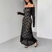 Women's Clothing Long Dress Lace Off-Shoulder Slim Fit American Style Autumn Winter New 2026_ecoleips.com