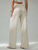 2026 Summer New Linen Textured Wide-leg Pants For Women, High-waisted Straight Bag Slim Casual Trousers_ecoleips.com