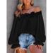Early Spring Bestseller: Elegant Casual Lace One-Shoulder Long-Sleeved Shirt For Women_ecoleips.com