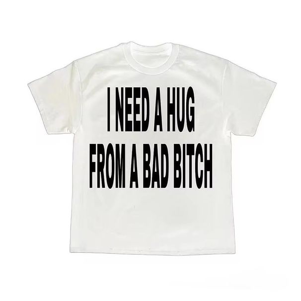 Cross-border 2024 New American Style Letter Print Loose Top Casual Pullover Round Neck Short Sleeve T-Shirt_ecoleips.com