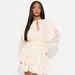 Tiered Ruffle Hem Short Dress With Tie Waist - Elegant Office Wear For Women (Blue, Red, Beige, Pink, Green)_ecoleips.com