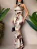 Women's Sexy Two Piece Set Halter Neck Top And High-Waisted Skirt Backless Import Export Foreign Trade Clothing_ecoleips.com