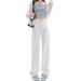 2025 Summer Trend: Light-Colored Straight-Leg Jeans Women, Loose Fit, Draped, Extra-Long Wide-Leg Floor-Length Pants For_ecoleips.com