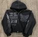 Women's Black Zip up Hoodie Street Style Hip Hop Star Print 2024 Y2K Harajuku Style Jacket Sweatshirt_ecoleips.com