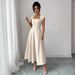 Slim Fitting A Line Vest Dress Long Skirt Solid Color Fashionable Elegant Women's Clothing Tops New Arrivals From Platforms_ecoleips.com