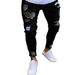 New European And American Men's Hip-hop Slim-fit Ripped Skinny WISH Badge Plus-size Jeans New Women's Style_ecoleips.com