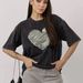 2024 Summer New Short Sleeve T-Shirt For Women, Washed Vintage Design, Printed Student Wear, Loose Mid-Length Top_ecoleips.com