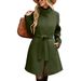 Women's Retro Solid Color Button Stand Collar Woolen Coat Autumn Winter Style Outerwear_ecoleips.com