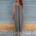 Women's Clothing Casual Dress Solid Color Suspenders Ladies Dress_ecoleips.com