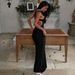 Women's Clothing Spring And Summer New Fashion Sexy Backless Pleated Slim Fitting Strappy Dress_ecoleips.com