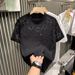 Women's Clothing Fashion Light Luxury T Shirt Short Sleeve Star Hot Diamond High End Niche Half Sleeved T Shirt_ecoleips.com